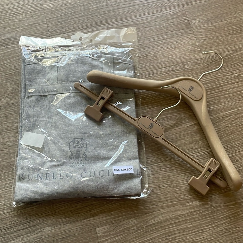 Brunello Cucinelli Garment Bag NEW in plastic plastic and Hangers